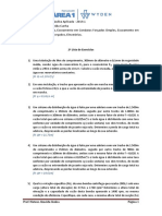 2 Lista de Exercícios - 5HICU - 2019.1