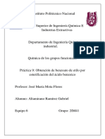 Obtención de Benzoato de Etilo Por Esterificación