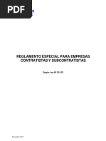 5 Reglamento Especial para Empresas Contratistas y Subcontratistas