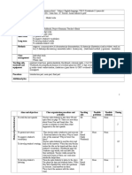 Description of Class Teaching Unit Type of Lesson