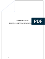 Digital Signal Processing: Experiments On