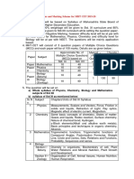 Syllabus and Marking Scheme For MHT CET 2019-20