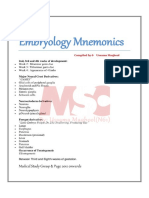 Embryology Mnemonics by Medical Study Centet