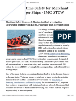 STCW Maritime Safety For Merchant and Passenger Ships - IMO STCW Courses