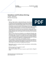 Intuition and Problem Solving: Jo M.C. Nelissen