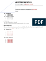 Method Statement Template Sample