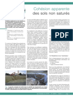 Cohesion Apparente Des Sols Non Satures PDF