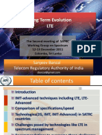 Long Term Evolution LTE: Sanjeev Banzal Telecom Regulatory Authority of India