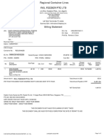 Billing Statement: C/o RCL Feeders Phils., Inc (Agent)