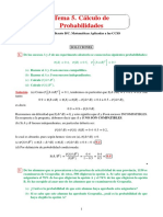 Tema 5. Calculo de Probabilidades. Curso 2017 - 18 - SOLUCIONES