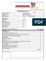 Employee Evaluation Form