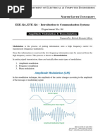 Amplitude Modulation & Demodulation: D E & C E