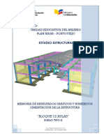 Memoria Cimentacion Bloque Aulas - Plan Masa PDF