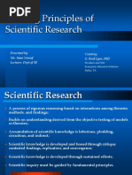 Principles of Scientific Research