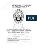 Fuerza Electromotriz y Resistencia Interna