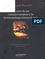 Husserl - La Crisis de Las Ciencias Europeas y La Fenomenología Trascendental PDF