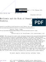 Metformin and The Risk of Dementia in Type 2 Diabetes Patients