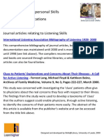 Listening and Interpersonal Skills Journals and Publications