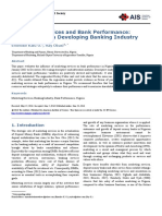 Marketing Services and Bank Performance: Evidence From A Developing Banking Industry