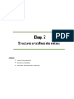 Chapitre 2 Cristallographie Des Metaux