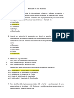 Simulado 1º Ano - Química: I. II. Iii