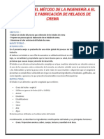 Aplicación Del Método de La Ingeniería A El Proceso de Fabricación de Helados de Crema (Reparado)