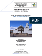 Sachica Plan de Desarrollo PDF