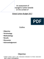 An Assessment of Anthropogenic Carbon Dioxide On The Context of Global Carbon Budget-2017