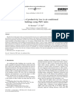 Assessment of Productivity Loss in Air-Conditioned Buildings Using PMV Index