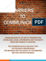 Barriers To Communication