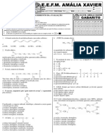 Avaliação de Química 3º Ano - Introdução Química Orgânica t3