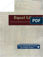 Equal Liberty: Security Religious Freedom For All Texans