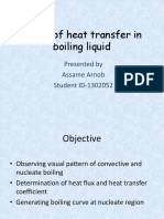 Study of Heat Transfer in Boiling Liquid: Presented by Assame Arnob Student ID-1302052