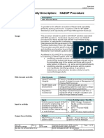 Procedure Hazop Procedure PDF