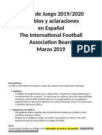 Reglas de Juego 2019-2020 Cambios PDF