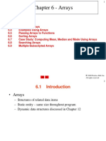 Chapter 6 - Arrays: Outline