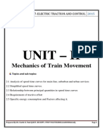 Unit - Ii: Mechanics of Train Movement