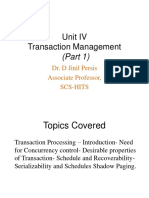 Dbms Unit IV - Part 1