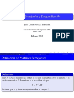 Matrices Semejantes y Diagonalizacion PDF