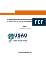 Causad y Efectos Del Bajo Rendimiento Academico PDF