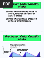 Production Order Quantity Model: Used When Inventory Builds Up