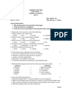 SESSION: 2013-2014 Unit Test - 1 Subject: Science Set-A Class: VIII Max. Marks: 40 Date: 8.7.2013 Time Allowed: 1 Hours General Instructions