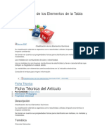 Clasificación de Los Elementos de La Tabla Periódica