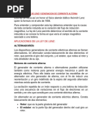 La Ley de Lenz y Generacion de Corriente Alterna