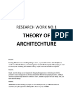 Research Work No.1: Theory of Architechture