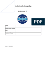 Introduction To Computing: Date: 15 April 2019