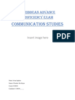 Communication Studies Ia Sample