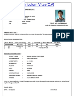 Curriculum Vitae (C.V) : Name: Chandan Chatterjee