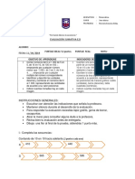 Evaluación Matemática (Monedas, Unidad, Decenas, Centenas, Secuencias)