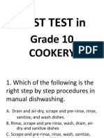 Post Test Grade 10 Cookery